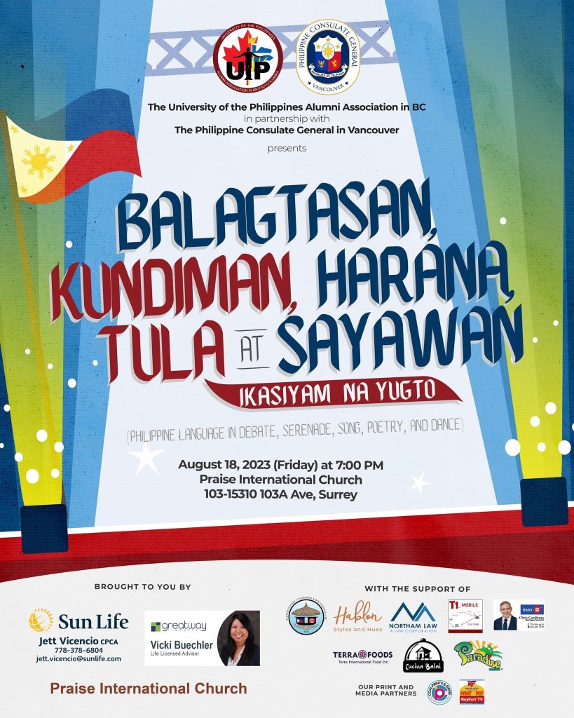 Balagtasan, Kundiman, Harana, Tula at Sayawan, in celebration of Buwan ...